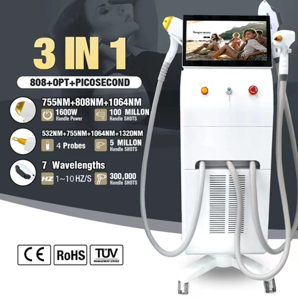 TUV Medical CE Approved Ice Speed 755 808 1064nm Diode Laser Hair Removal Ice Cooling Laser Hair Removal Alexandrite Laser