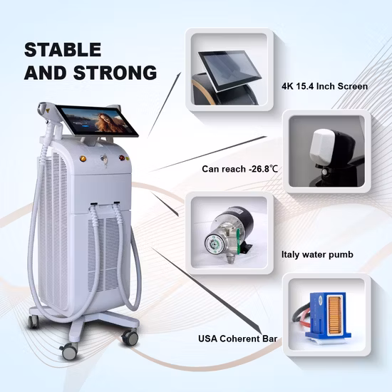 Skin Rejuvenation Portable Ice IPL Hair Removal 808 Nm Diode Laser Machine Price