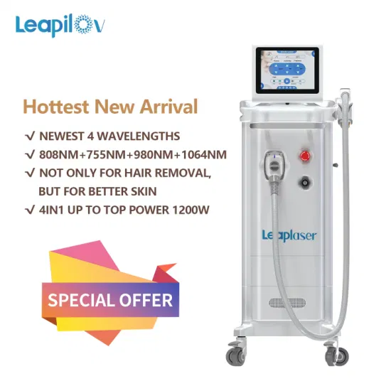 Super Ice Cooling Laser 1064nm 755nm 808nm 980nm Diode Laser Hair Removal Machine